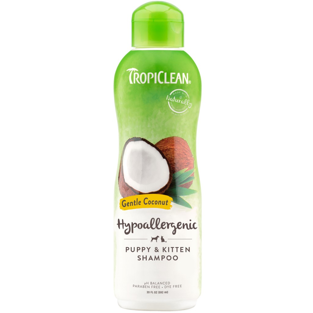 TropiClean Gentle Coconut Hypoallergenic Shampoo for Puppies & Kittens 592ml