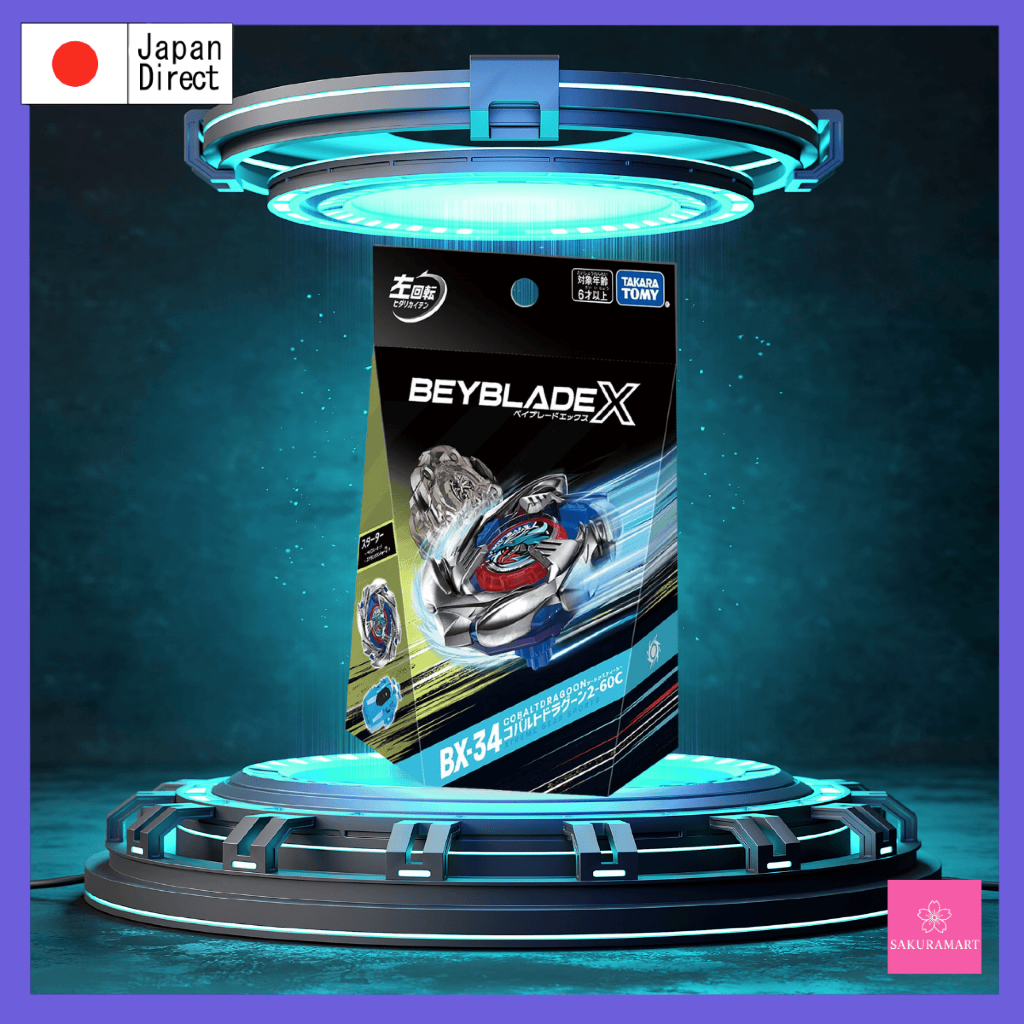 Beyblade X BX-34 Starter Cobalt Dragoon 2-60C – Official Takara Tomy ...