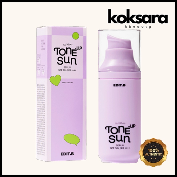 edit.b sunday tone up sun serum 55ml | Shopee Thailand