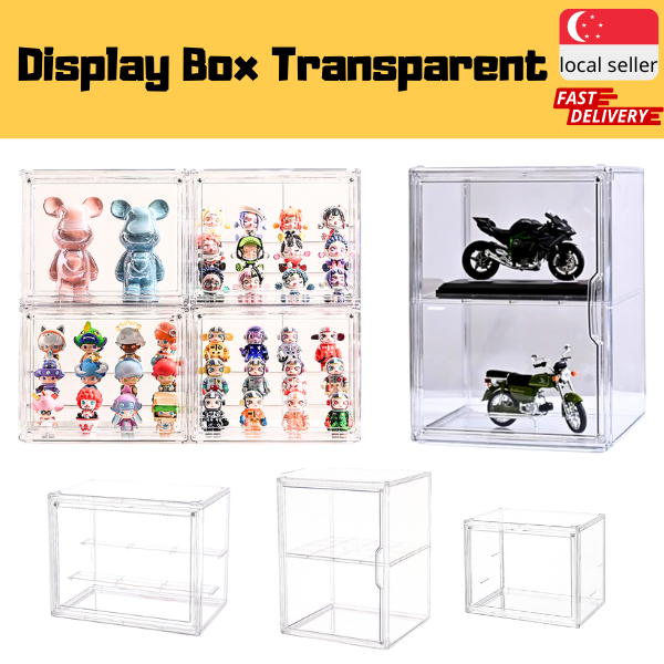 Popmart Display Box Full Transparent Storage Organiser อะคริลิคกล่องตา ...