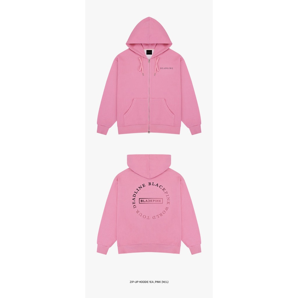 BLACKPINK [DEADLINE] World Tour MD PART.2 / ZIP-UP HOODIE | Shopee
