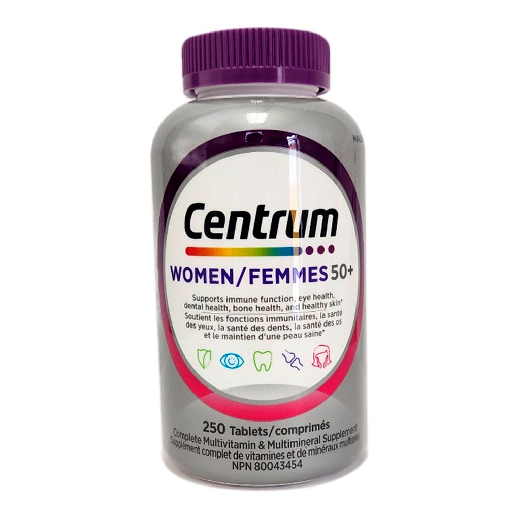 Centrum Women 50+ Multivitamin Tablets - 250 เม็ด - Made in USA ...