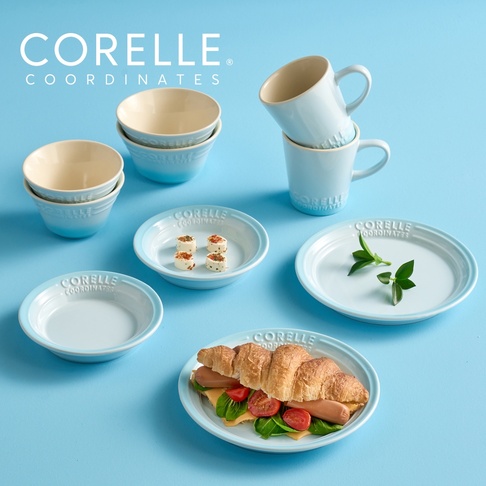 Corelle Breeze Stone อาหารเย็น 10p เครื่องล้างจานเตาอบปลอดภัย 4 สี ...