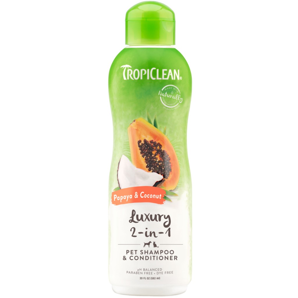 TropiClean Papaya & Coconut 2-in-1 Shampoo & Conditioner 592ml