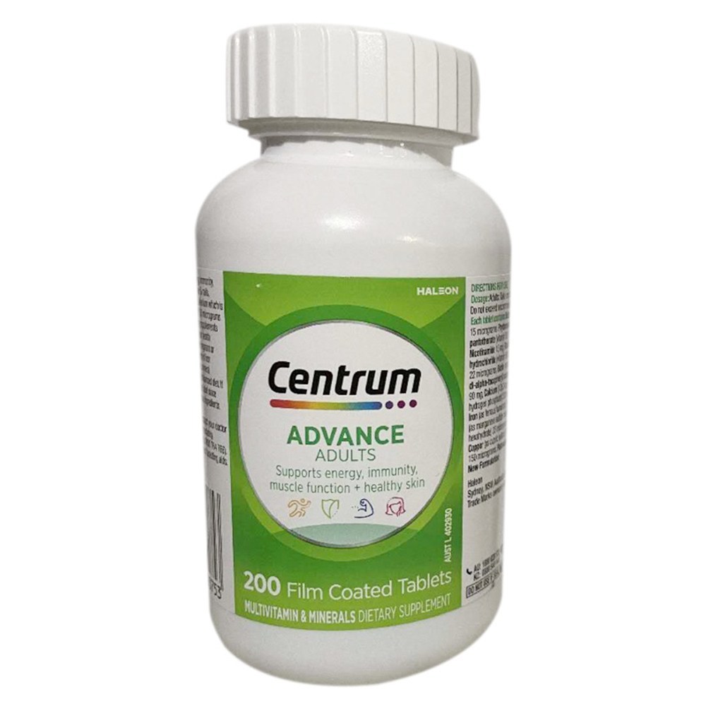 Centrum Advance Complete Multivitamin สําหรับผู้ใหญ่ เม็ดเคลือบ 200 ...