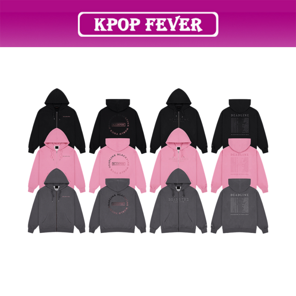 BLACKPINK [DEADLINE] World Tour MD PART.2 / ZIP-UP HOODIE | Shopee