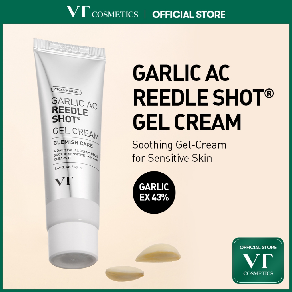 [VT] GARLIC AC REEDLE SHOT Gel Cream & Spot Cream ดูแลสิวอุดตัน ครีมลด ...