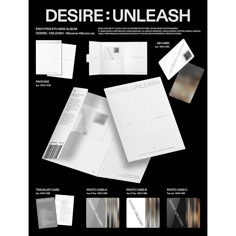 ENHYPEN - DESIRE : UNLEASH (Weverse Albums ver.) | Shopee Thailand