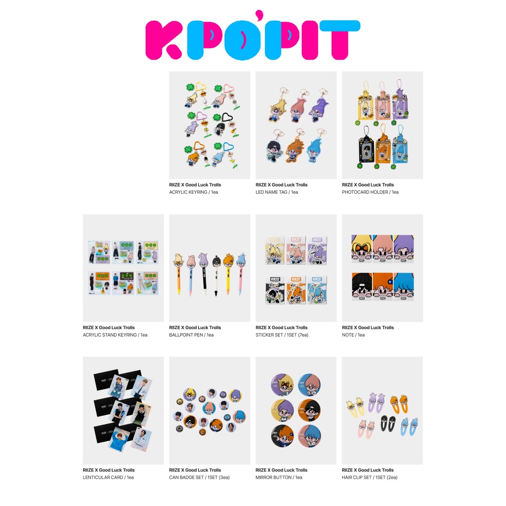 RIIZE X Good Luck Trolls] POP UP OFFICIAL MD (2) | Shopee Thailand