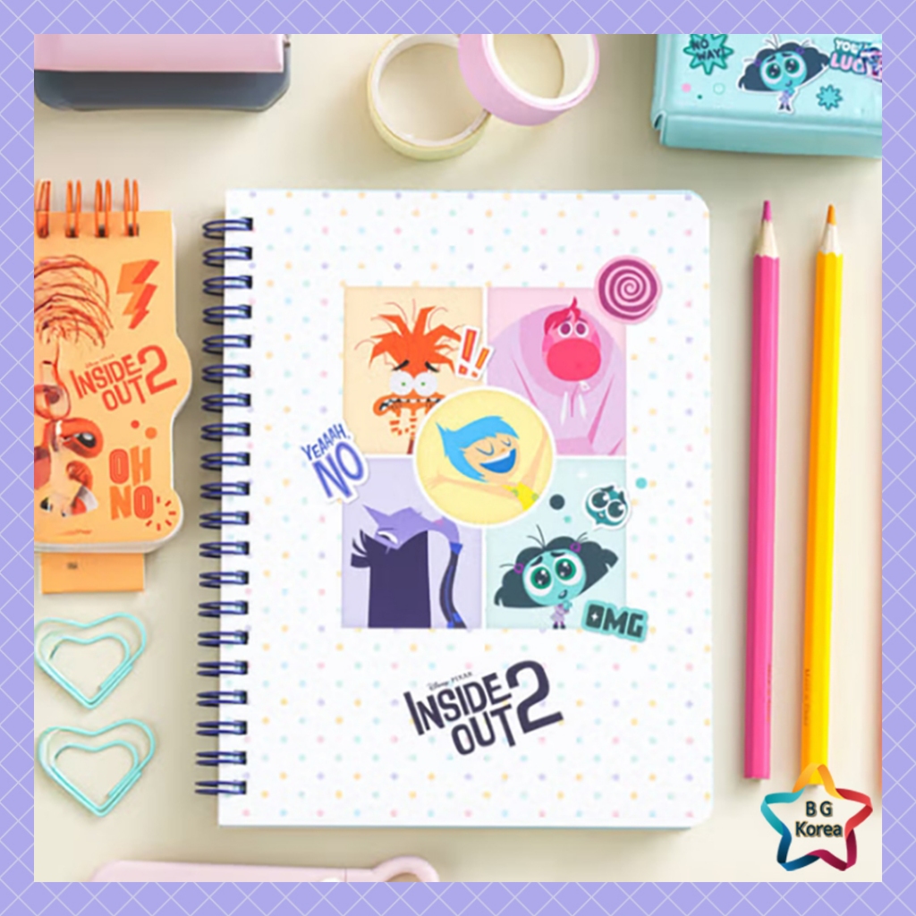 Pixar Inside Out 2 Spiral Notebook 80 แผ่น – White Cover / เครื่องเขียน ...