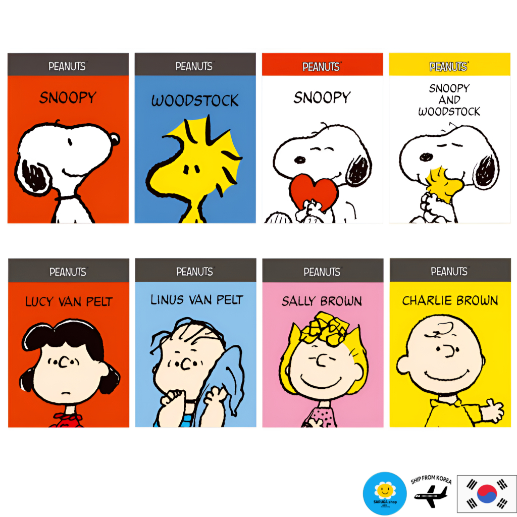 Peanuts Snoopy & Friends Memo Pad 75100 mm, 90 แผ่น, 8 ออกแบบ, เครื่อง ...