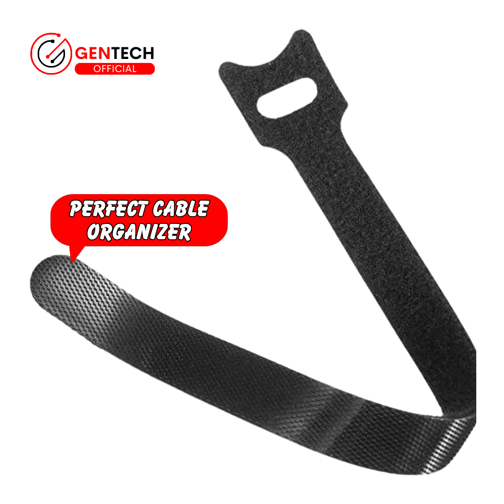 (SG) สาย Velcro Tie - สายรัด Dual Lock สีดําประเภทผ้าคุณภาพสูงปรับได้ ...