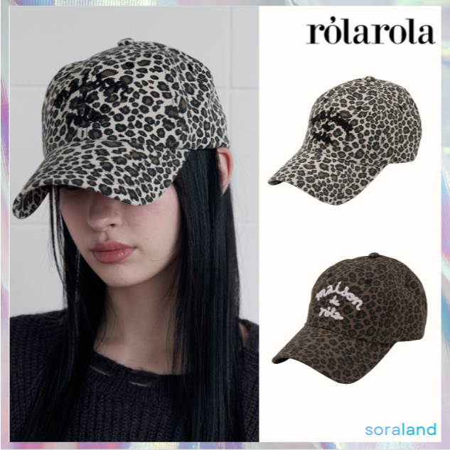 Rolarola MAISON DE ROLA LEOPARD BALL CAP 2 สี | Shopee Thailand
