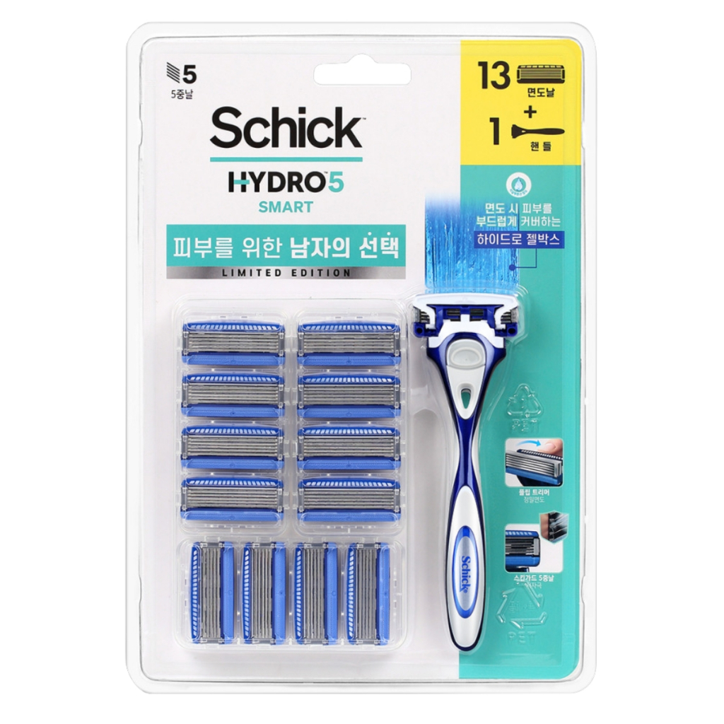 Schick Hydro 5 Smart Razor Shaver 1-Body + 13-Blade พร้อม Flip Trimmer ...