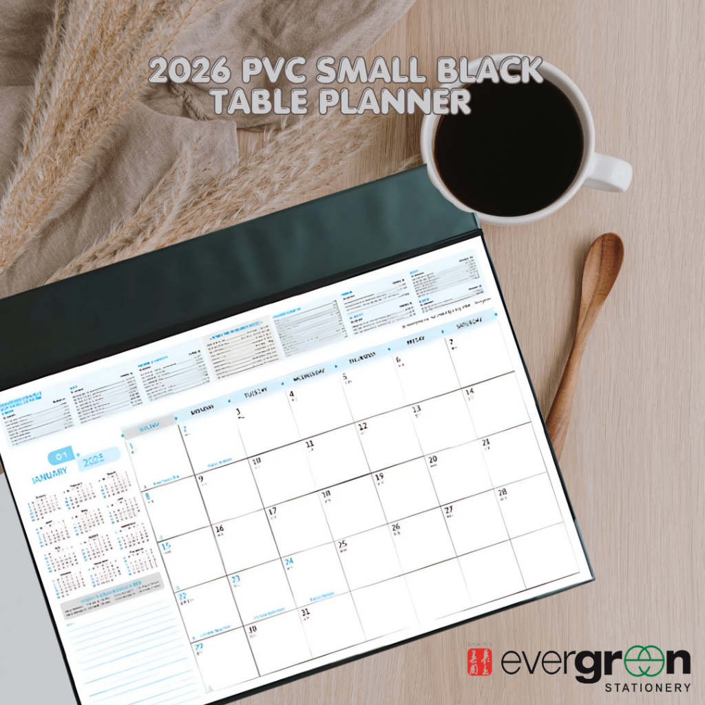 [SG] 2026 PVC Small Table Planner [Evergreen Stationery] | Shopee Thailand