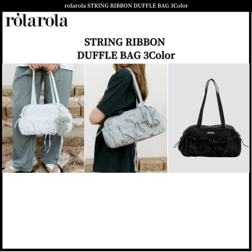 Rolarola STRING RIBBON DUFFLE BAG 3 สี | Shopee Thailand