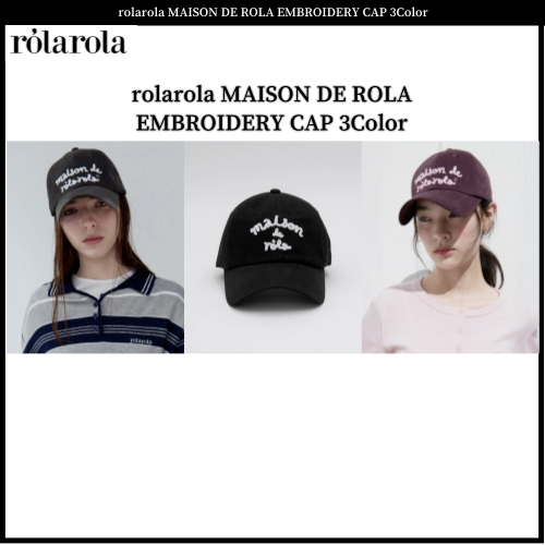 Rolarola MAISON DE ROLA EMBROIDERY CAP 3Color ของแท้ 100% | Shopee Thailand