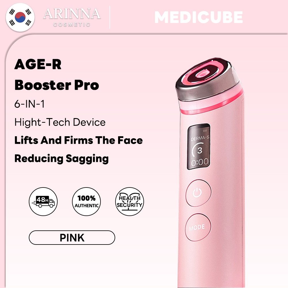 [Medicube] Age-R Booster Pro Pink 6-in-1 Real Glass Glow Beauty Massage ...