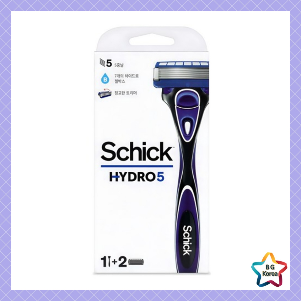Schick Hydro 5 Basic Razor Handle พร้อม 2 ใบมีดเติมระบบโกนหนวดผู้ชาย ...