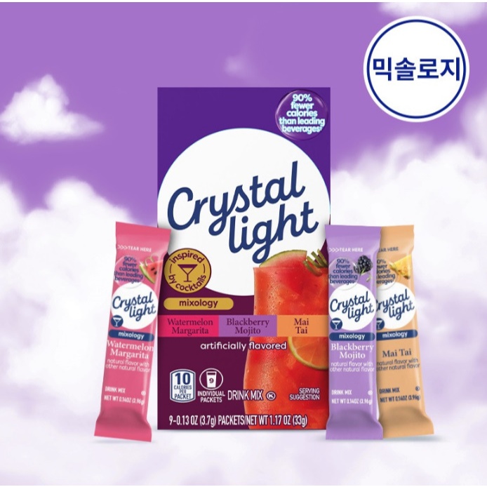[Crystal Light ]Sugar free Ade Powder 10T(5 ชนิด)(NEW)Mixology (9T)/ชา ...