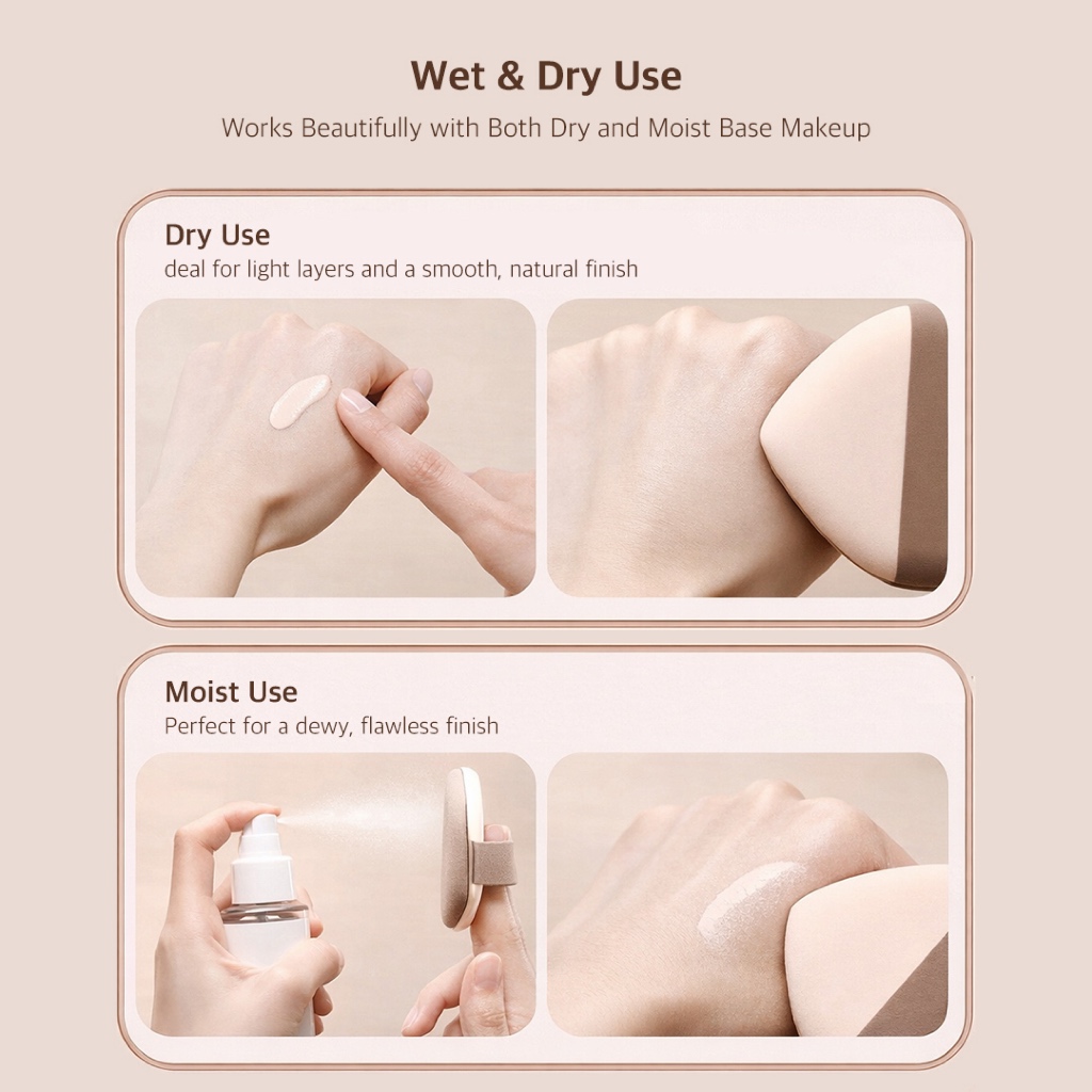 SEOUL ESSENCE Cloud Fit Latte Puff - พัฟแต่งหน้าสองด้านแบบพลิกกลับได้ ...
