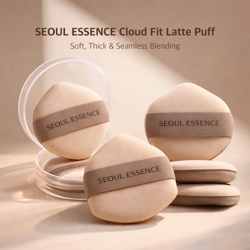 SEOUL ESSENCE Cloud Fit Latte Puff - พัฟแต่งหน้าสองด้านแบบพลิกกลับได้ ...