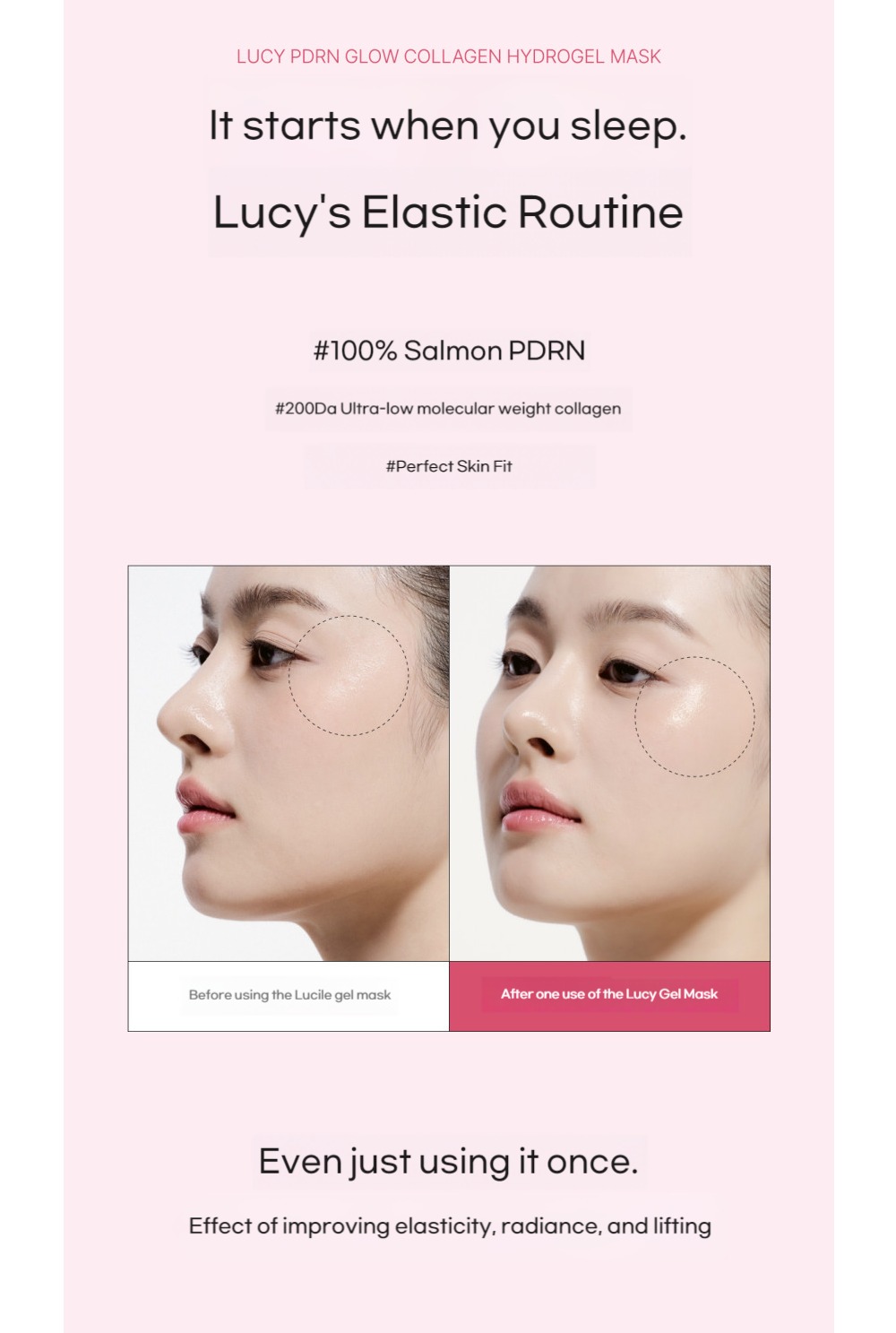 [KEYTH]LUCY PDRN Glow Collagen Hydrogel Mask 38g (4Sheet) | Shopee Thailand