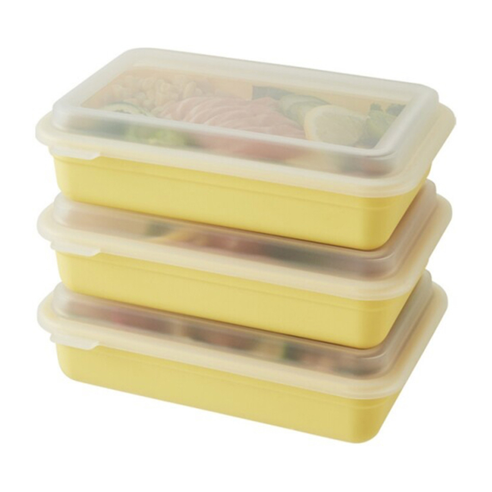 LocknLock DSI LOCK Meal Prep กล่องอาหารกลางวัน 600ml สีเหลือง 3ea ...