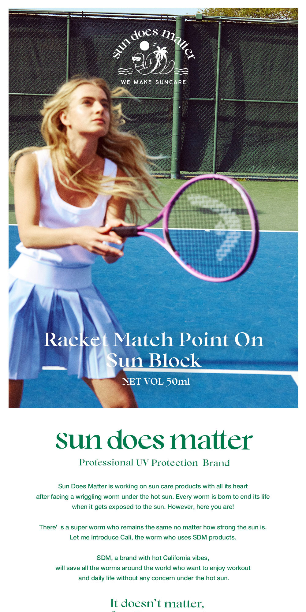 Sundoesmatter Racket Match Point On Sun Block (50ml) | Shopee Thailand