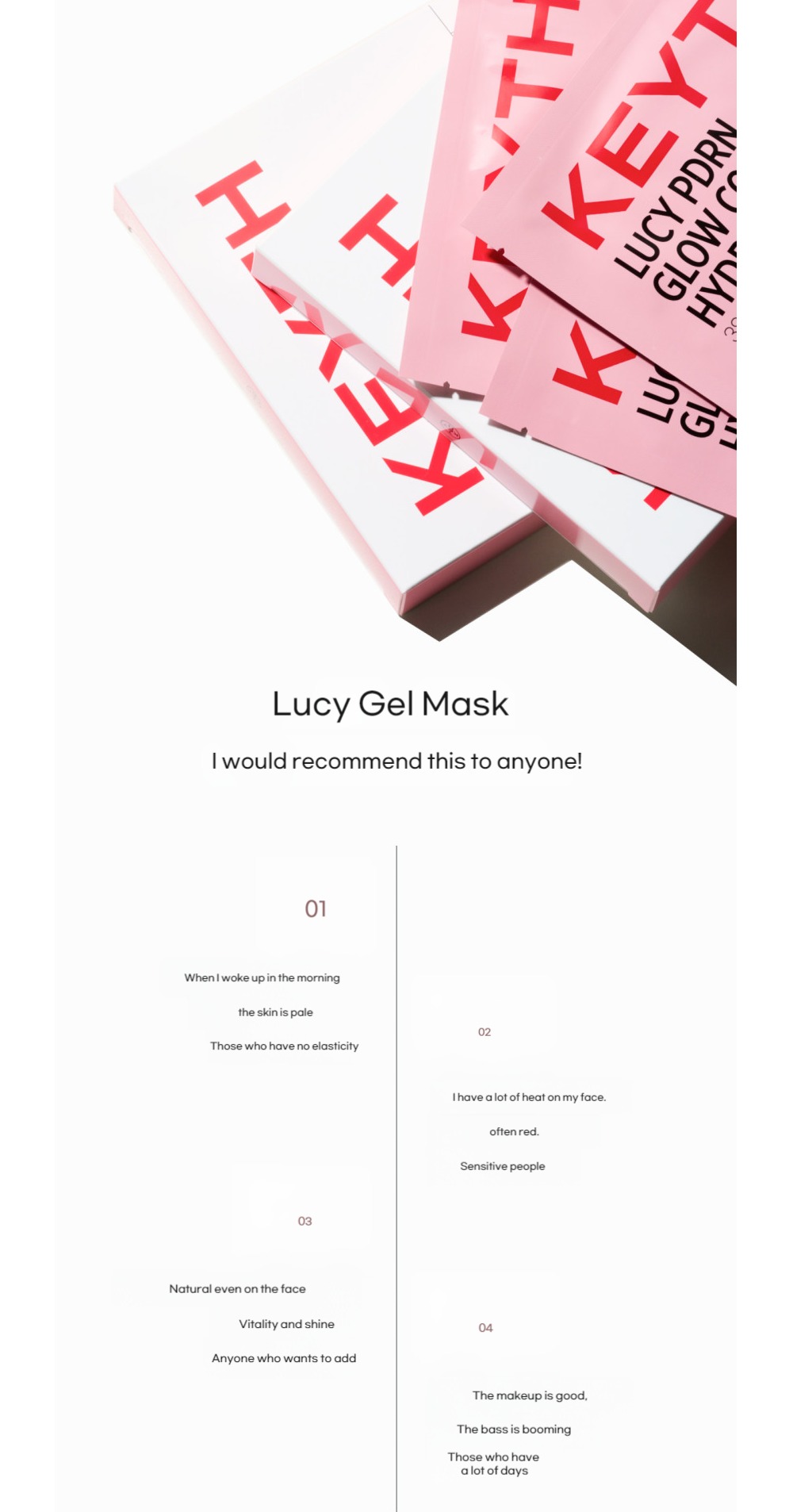 [KEYTH]LUCY PDRN Glow Collagen Hydrogel Mask 38g (4Sheet) | Shopee Thailand