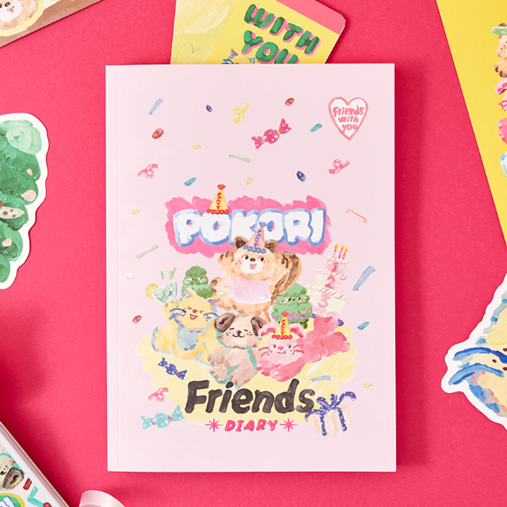 DNCWEBTOON/POKORI FRIENDS Undate ไม่ระบุวันที่ ไดอารี่(ปก PVC) โปรแกรม ...
