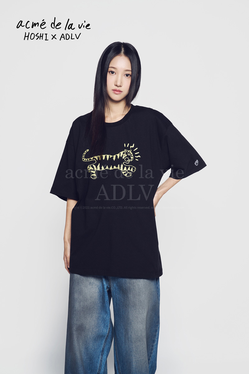 acme De la vie ADLV] HOSHI X ADLV TIGER SKETCH SHORT SLEEVE T