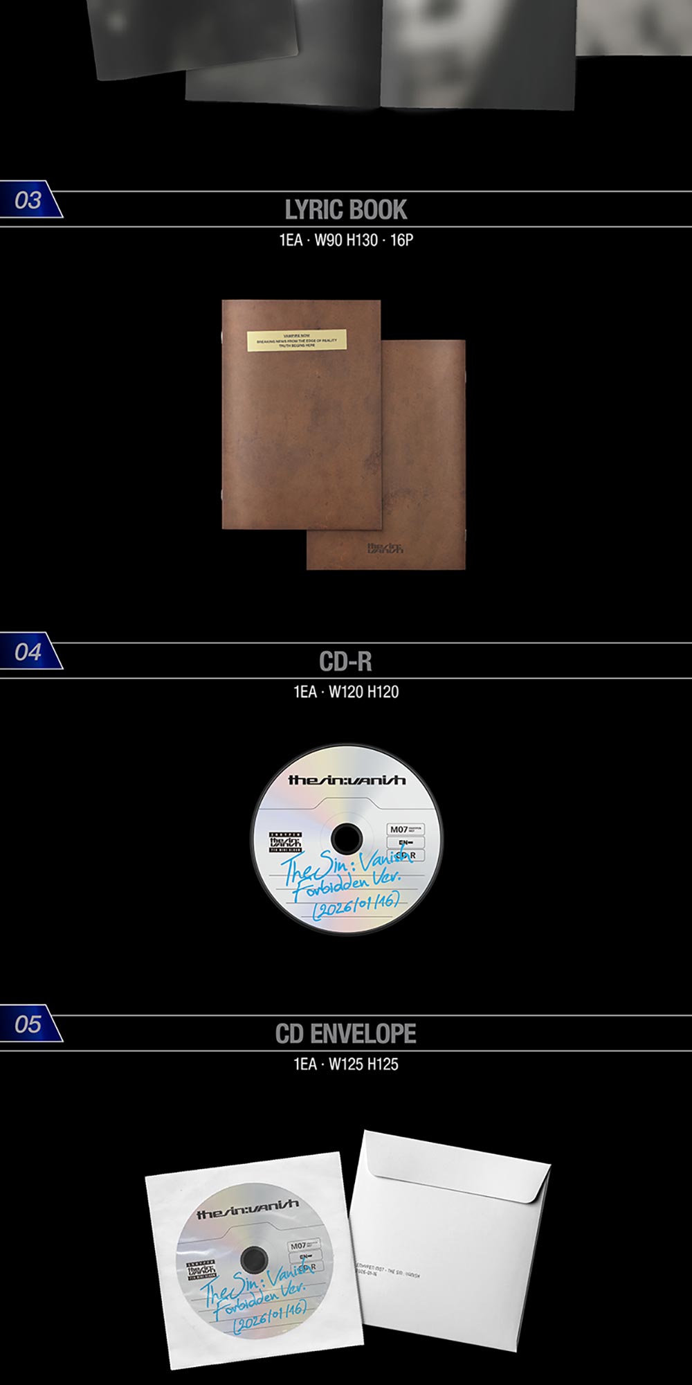 Random Ver.) ENHYPEN [THE SIN:VANISH] 7th Mini Album [VOICE KEY