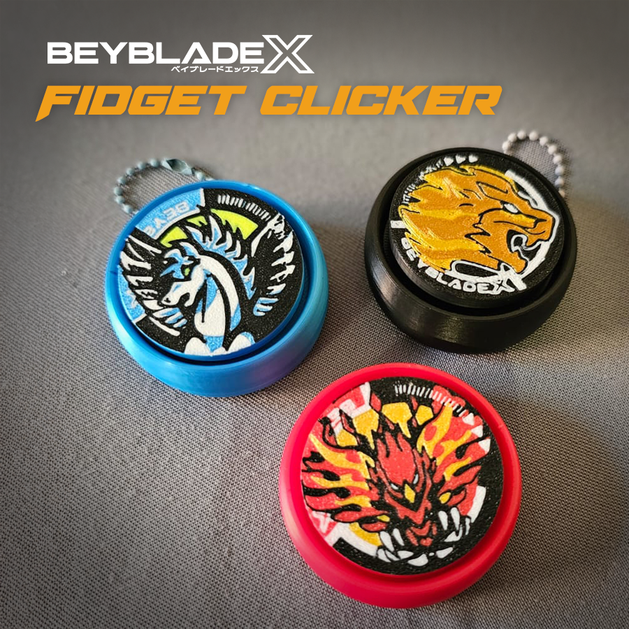 Beyblade X Fidget Clicker พวงกุญแจ 3D พิมพ์ความงาม Fidget ของเล่น ...