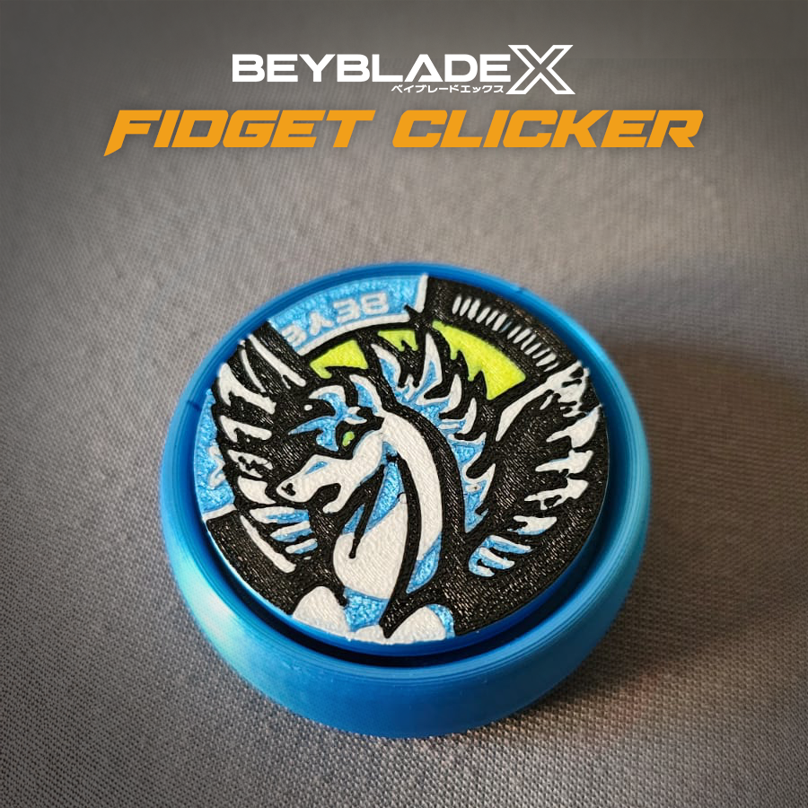 Beyblade X Fidget Clicker พวงกุญแจ 3D พิมพ์ความงาม Fidget ของเล่น ...