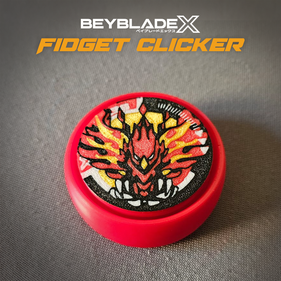 Beyblade X Fidget Clicker พวงกุญแจ 3D พิมพ์ความงาม Fidget ของเล่น ...