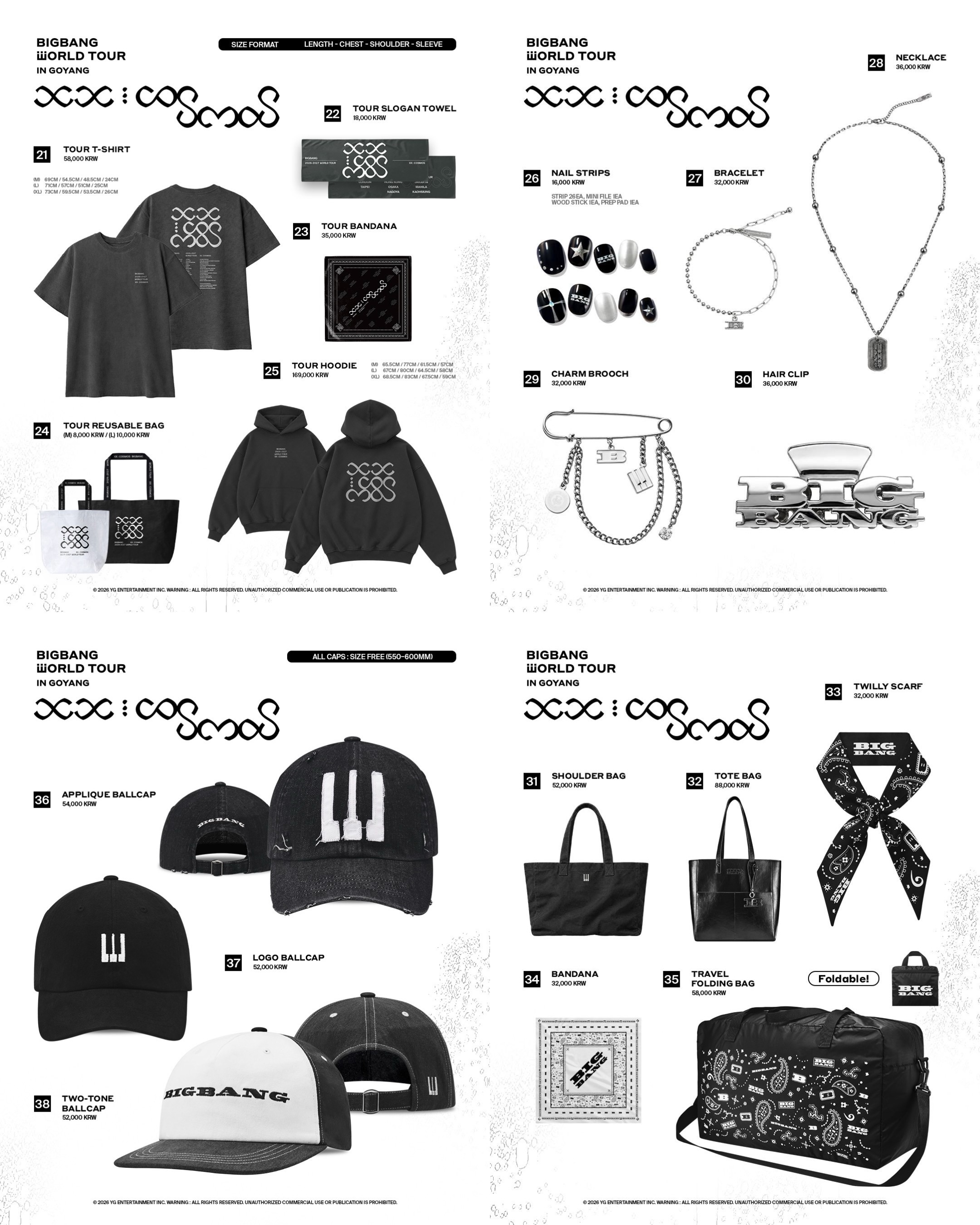 [BIGBANG] ครบรอบ 20 ปี COSMOS World Tour Pop-Up MD Line-up (IN GOYANG ...