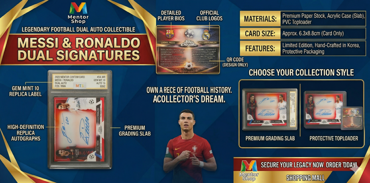 [ร้านเมนเตอร์] Messi & Ronaldo Dual Auto Premium Custom Card Collection ...