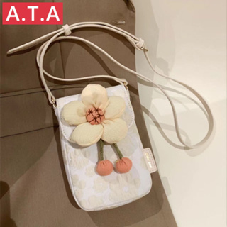A.t.a กระเป๋าสะพายไหล่ ใส่โทรศัพท์มือถือได้ ลายดอกทานตะวัน แฟชั่นฤดูร้อน สําหรับสตรี 2022