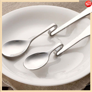 Cute Unique Curved Hanging Tea Coffee Spoon Drink Condiment Teaspoon 1Pc