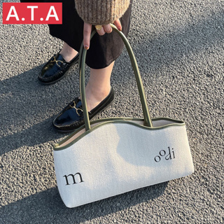 A.t.a กระเป๋าถือ กระเป๋าสะพายไหล่ ผ้าแคนวาส ระดับไฮเอนด์ เข้ากับทุกการแต่งกาย แฟชั่นสําหรับสตรี 2022