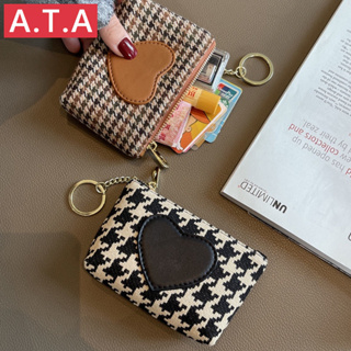 A.t.a กระเป๋าสตางค์ ผ้าแคนวาส ใบสั้น ขนาดเล็ก น่ารัก สําหรับผู้หญิง 2022
