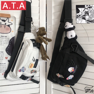 A.t.a กระเป๋าคาดอก เข้ากับทุกการแต่งกาย สไตล์ญี่ปุ่น ฮาราจูกุ สําหรับผู้หญิง