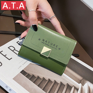 A.t.a ใหม่ กระเป๋าสตางค์ใบสั้น บาง 30% สไตล์เกาหลี เรโทร แฟชั่นสําหรับผู้หญิง นักเรียน