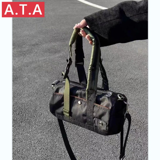 A.t.a กระเป๋าสะพายไหล่ ทรงกระบอก แบบพกพา สไตล์ญี่ปุ่น