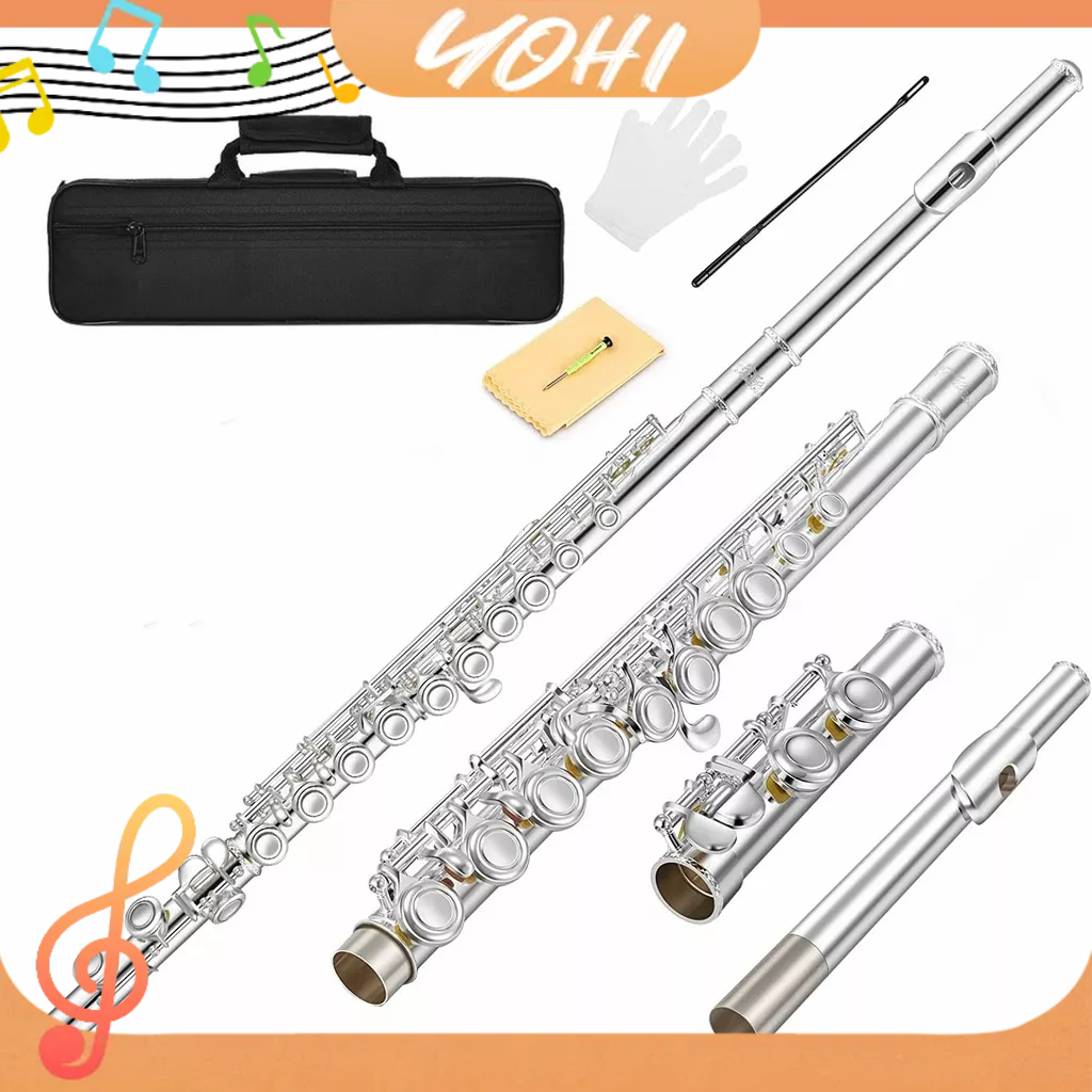 Yohi C Flutes Closed Hole 16 Keys Flute for Beginner Kids Student Flute