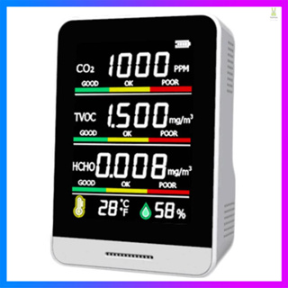 Flt เครื่องตรวจจับความชื้น CO2 TVOC HCHO อัจฉริยะ ความแม่นยําสูง ตรวจจับคุณภาพอากาศ อเนกประสงค์