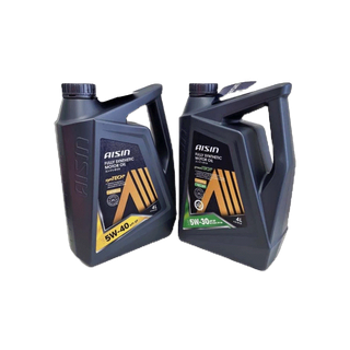 โปรโมชั่น Flash Sale : AISIN น้ำมันเครื่องสังเคราะห์แท้ 100% ไอซิน Aisin เกรด SAE 5w-40  SAE 5w-30 เบนซิน Fully Synthetic API SP 5w30 5w40