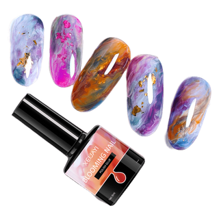 ยาทาเล็บเจล 8 มล. ใส - UV LED แช่ปิดเอฟเฟกต์การกระจายการออกแบบหินอ่อนเหมาะสําหรับฤดูใบไม้ผลิฤดูร้อนสีน้ําดอกไม้ของขวัญวันแม่ DIY