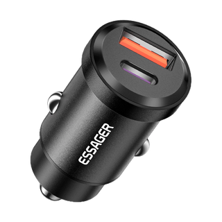 Essager ที่ชาร์จโทรศัพท์มือถือ 30W USB Type-C Mini ชาร์จเร็ว 3.0 สําหรับ iP Huawei Auto Type C PD 3.0